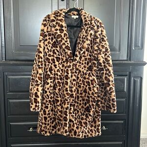 Faux Fur Leopard Jacket